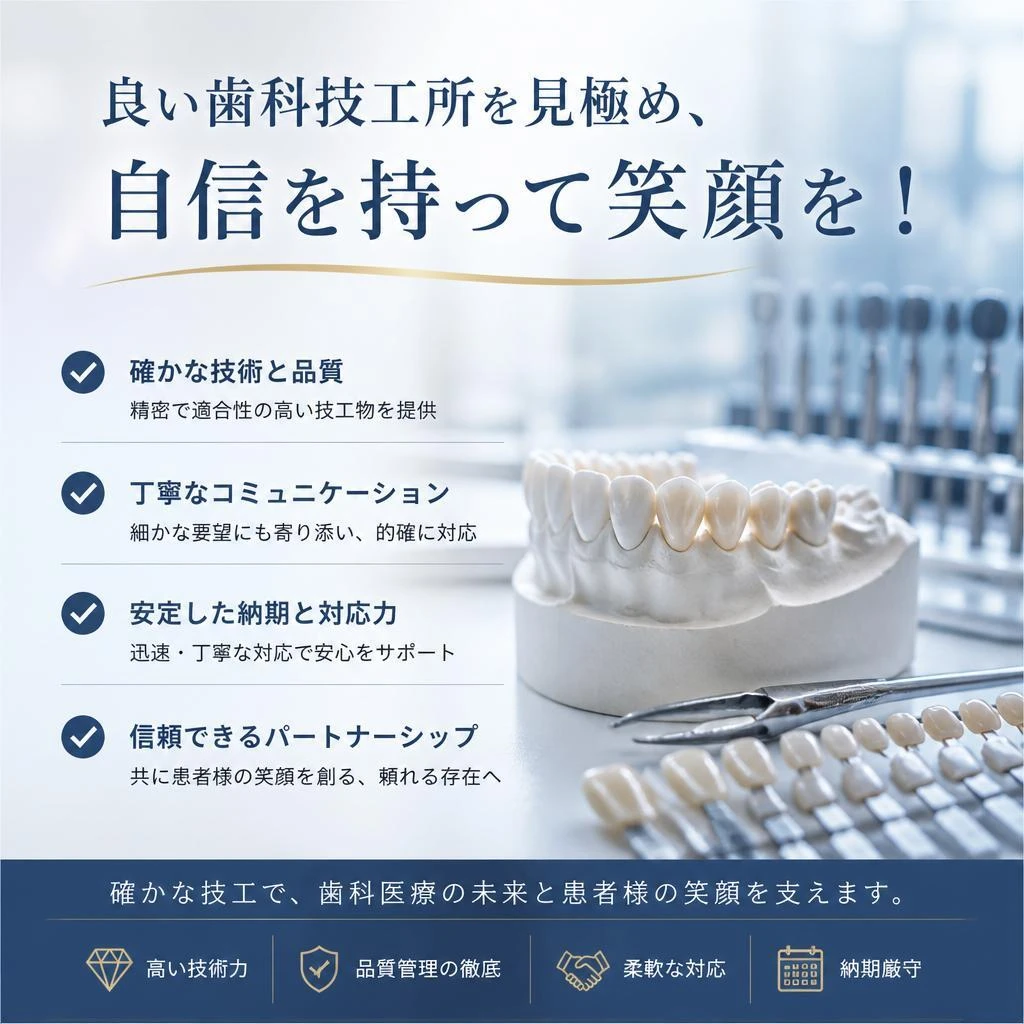 良い歯科技工所を見極め、自信を持って笑顔を！