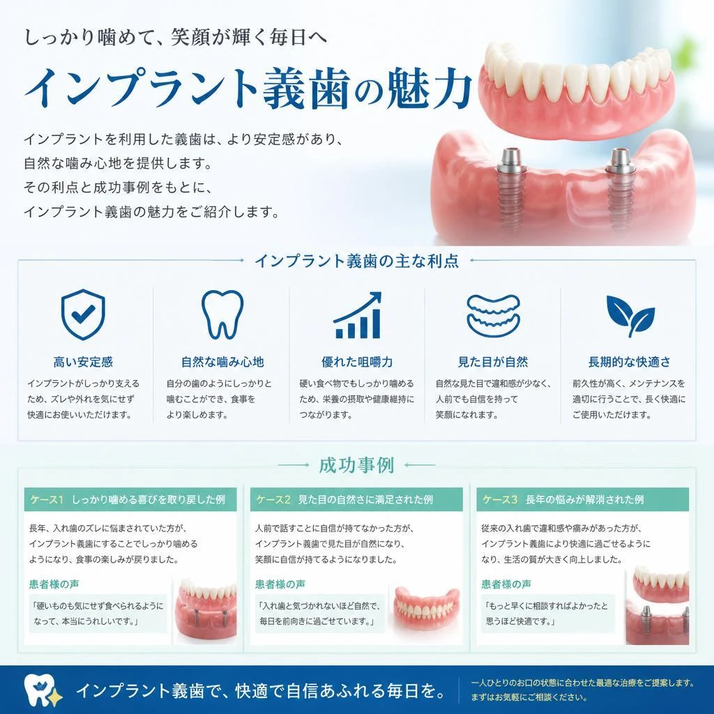 2. インプラント義歯のメリット